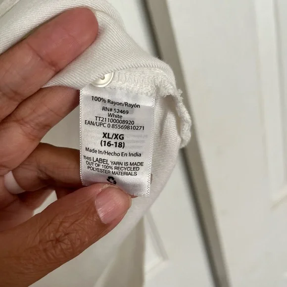 Light Cream Button-Front Women's Blouse Time and Tru XL 16-18 - Picture 12 of 13